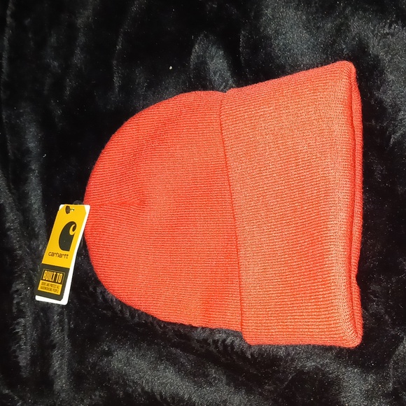 Carhartt MENS Knit bright red cuffed Beanie NWT - Picture 5 of 6